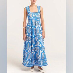 ALEMAIS ★ Bath House Linen Halter Ruffle Midi Dress Alemais Bath House Midi Dress | SHOWROOM